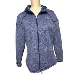 Puma Warm Cell Blue Hooded Full Zip Jacket Womens Large